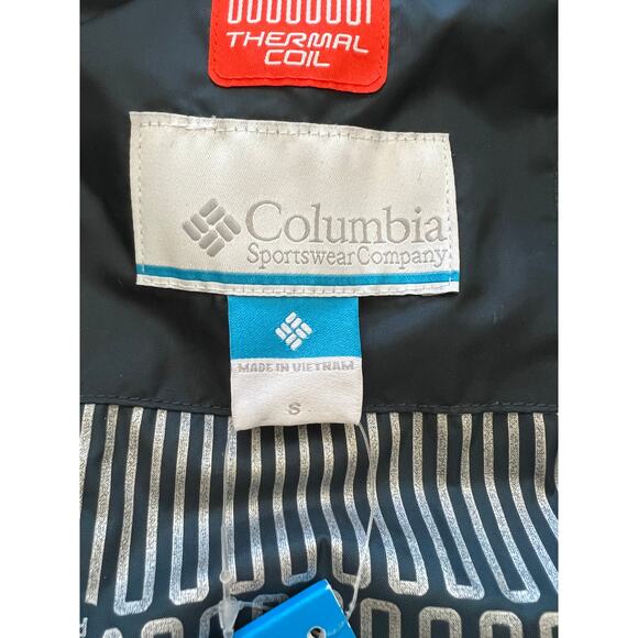 Columbia Hawlings Hill Bomber Jacket Thermal Coil-Blue Black Camo Size S $160 - Picture 5 of 10